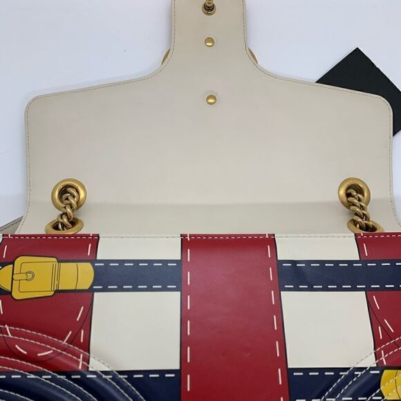 GUCCI TROMPE L'OEIL 'GG' MARMONT SHOULDER BAG - Picture 12 of 16